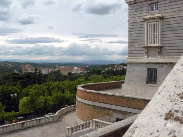 View from the exit of the royal armoury