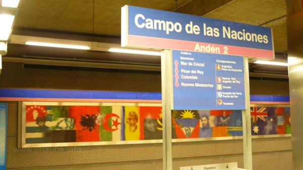 The subway station Campo de las Naciones
