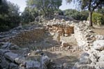 The remains of a wall in the interior of the area