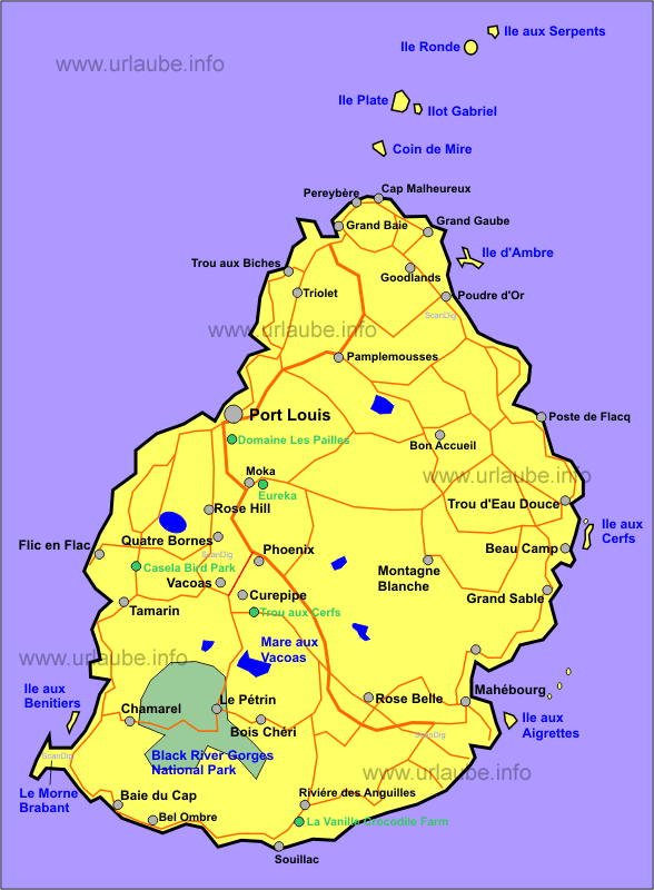 Map of Mauritius