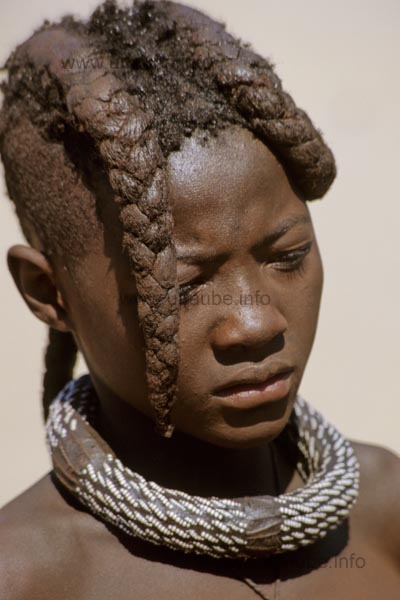 Himba girl with typical hairstyle