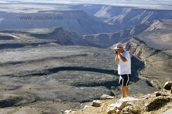 At the edge of the Fish River Canyons