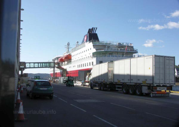 Bergen - dock of Hurtigruten