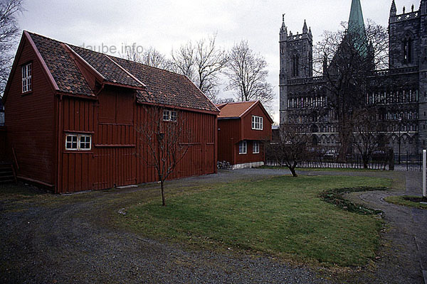 Nidaros Cathedral. Coronation church and biggest medieval building of northern Europe