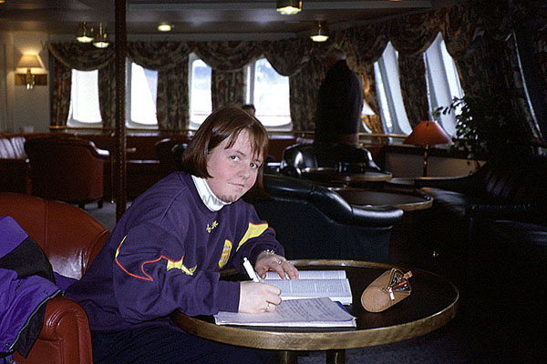 Before the cast off, a place for the homework is saved