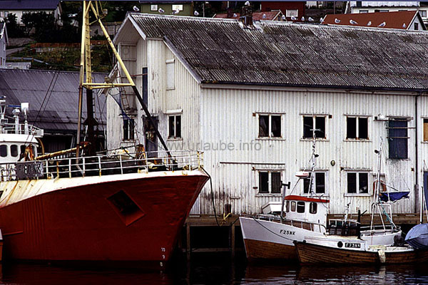 Fishing boat at the harbour of Honningsvag
