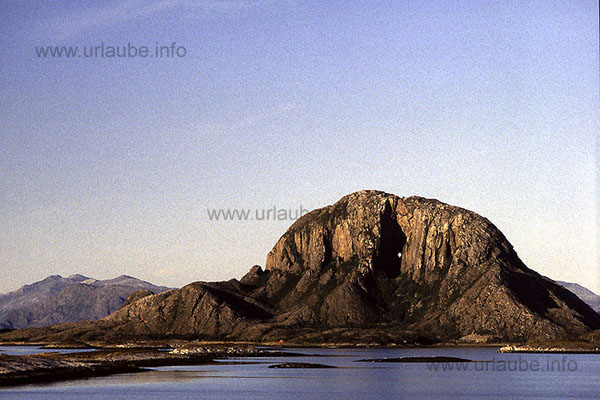The Toghatten. Once the hat of the King of S&ouml;mnafjell, pierced by the arrow of Hestmannen.