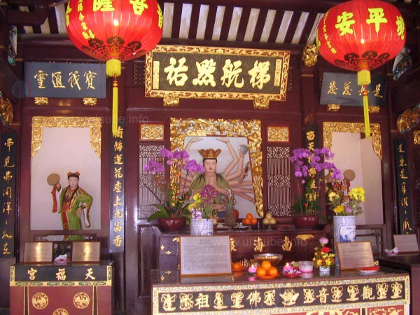 The interior of the temple