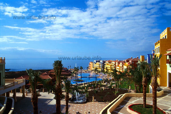 View from the reception to the whole hotel complex