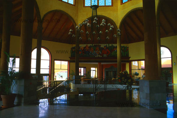 The reception area in the hotel