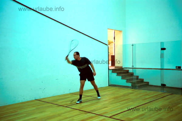 The squash court of the hotel