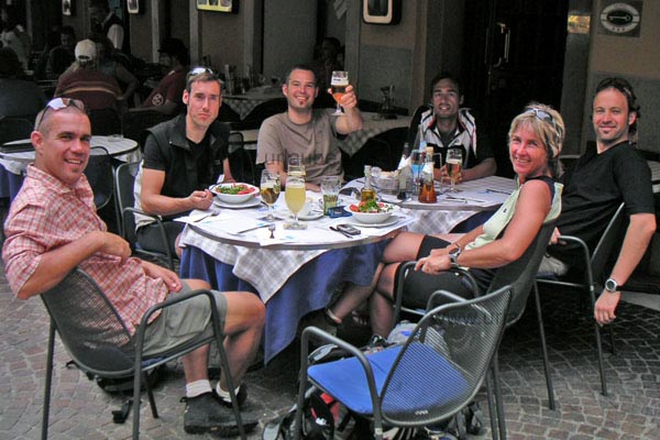 Final dinner in the Hotel Centrale in Torbole