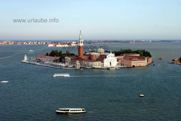 The island Isola di S. Giorgio Maggiore viewed from the Campanile