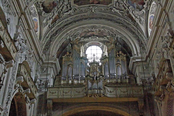View to the baroque organ of the Dominican's Church