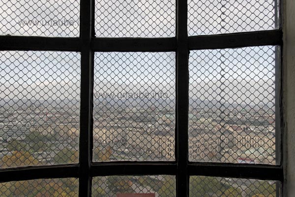 Unfortunately, at the time of our visit, the promoted panorama view of the cuppola of the St. Charles Church was barred by a small meshed wire fence