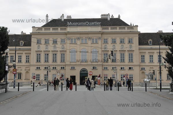 On the way to the museum quarter, by crossing this house, one enters a new modern world.