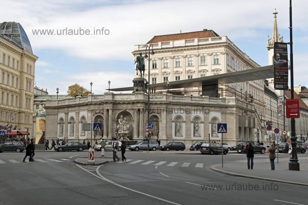 From the outside, the Albertina is already well recognizable as a representative building.