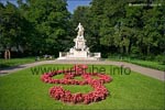 In the Burggarten, there is a monument of Wolfgang Amadeus Mozart.