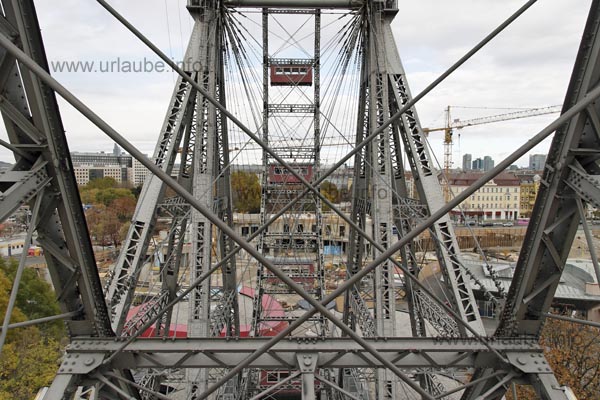 Fascinating construction of the Big Wheel of Vienna