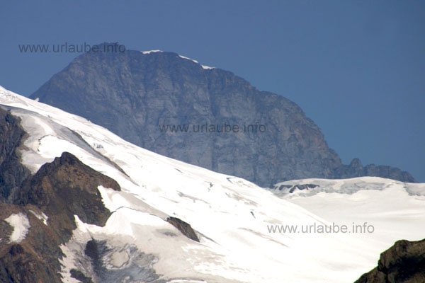 The south wall of the Eiger (3970 m) pictured from the Eggishorn