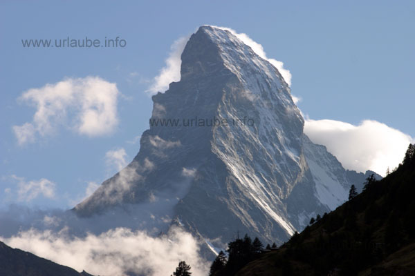 The Matterhorn with soft cirrus clouds