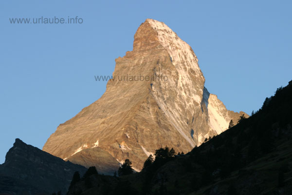 In the early morning, the Matterhorn is the most beautiful