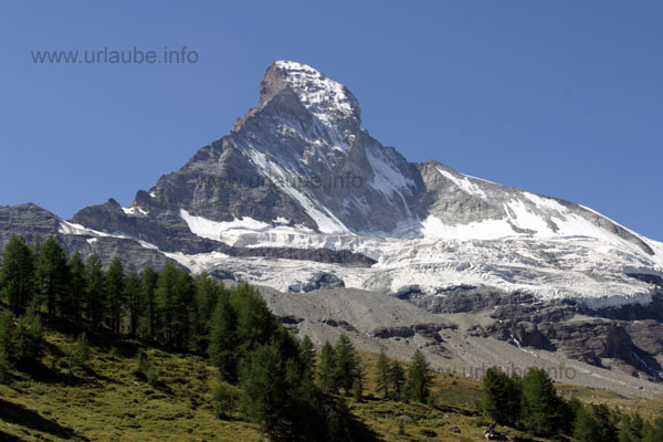 The norther side of the Matterhorn viewed from the Stafelalp