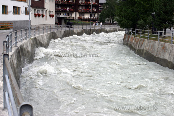 The Matter Vispa in Zermatt is sometimes a torrental river
